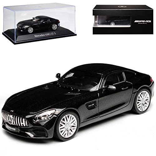Norev Mercedes-Benz AMG GT S Coupe Magnetit Schwarz Metallic Ab 2014 1/43 Modell Auto mit individiuellem Wunschkennzeichen von Norev