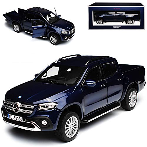 Norev Mercedes-Benz X-Klasse Pick-Up 470 Blau Metallic Ab 2017 1/18 Modell Auto mit individiuellem Wunschkennzeichen von Norev
