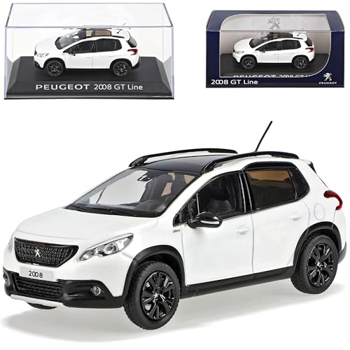 Norev Peugeot 2008 SUV Weiss Ab 2013 1/43 Modell Auto mit individiuellem Wunschkennzeichen von Norev