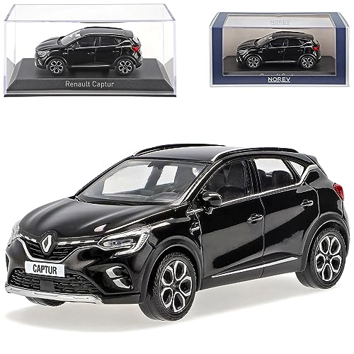 Norev Renautl Captur II Diamant Schwarz 2. Generation Ab 2020 1/43 Modell Auto mit individiuellem Wunschkennzeichen von Norev