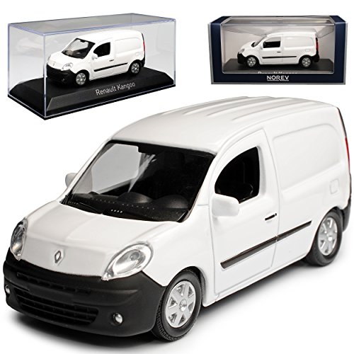 Norev Renautl Kangoo Typ W Transporter Kasten Weiss 2. Generation Ab 2008 1/43 Modell Auto mit individiuellem Wunschkennzeichen von Norev