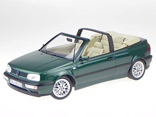 Norev VW Golf 3 Cabrio 1995 blau grün metallic Modellauto 188431 1:18 von Norev