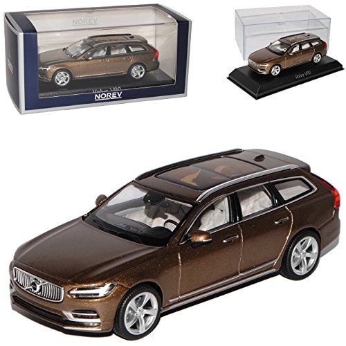 Norev Volvo V90 Kombi Twilight Bronze Braun Ab 2016 1/43 Modell Auto mit individiuellem Wunschkennzeichen von Norev