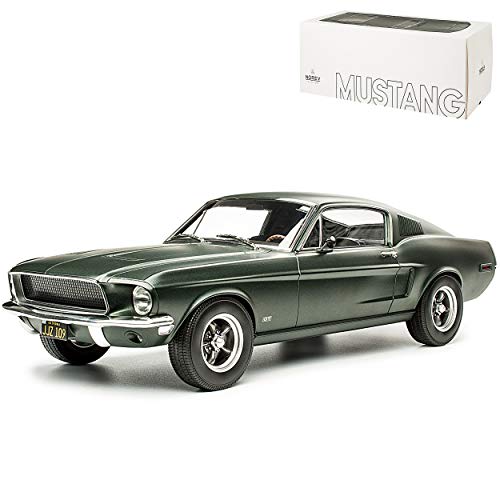 Ford Mustang I 2. Generation Coupe Fastback Satin Matt Grün Metallic 1967-1968 1/12 Norev Modell Auto mit individiuellem Wunschkennzeichen Ford Mustang I 2. Generation Coupe Fastback Satin Matt Grün Metallic 1967-1968 1/12 Norev Modell Auto mit individiuellem Wunschkennzeichen von Norev Ford
