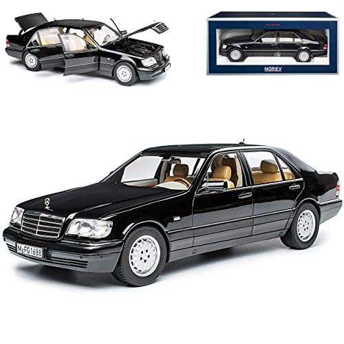 Mercedes-Benz S-Klasse S320 Schwarz Metallic W140 1991-1998 1/18 Norev Modell Auto von Norev Mercedes-Benz