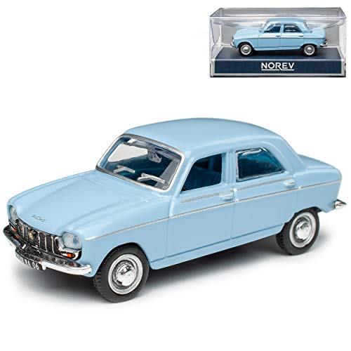 Peugeot 204 Limousine Pervenche Hell Blau 1965-1976 H0 1/87 Norev Modell Auto von Norev Peugeot