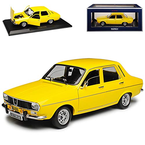 Renautl 12 TS Limousine Gelb 1969-1980 1/18 Norev Modell Auto mit individiuellem Wunschkennzeichen von Norev Renault