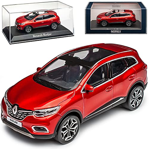 Renautl Kadjar Dunkel Flamme Rot Metallic Modell Ab 2015 Version Ab Facelift 2019 1/43 Norev Modell Auto mit individiuellem Wunschkennzeichen von Norev Renault