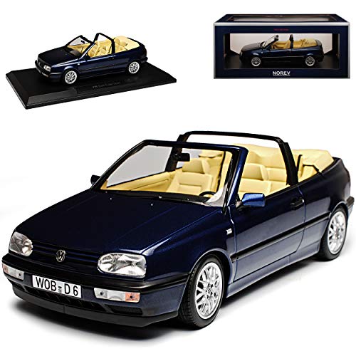 Volkwagen Golf III Cabriolet Dunkel Blau Metallic 1991-1998 1/18 Norev Modell Auto von Norev VW