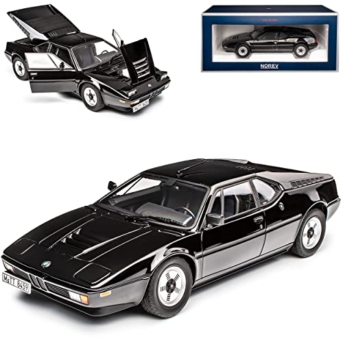 Norev B-M-W M1 E26 Coupe Schwarz 1978-1981 1/18 Modell Auto von Norev