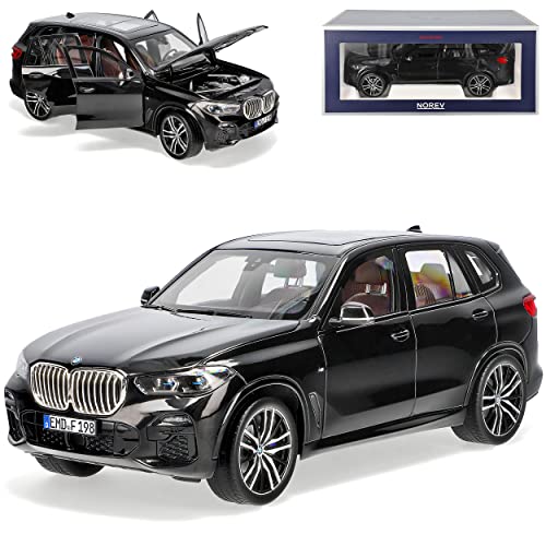 Norev B-M-W X5 G05 SUV Schwarz 4. Generation Ab 2018 1/18 Modell Auto mit individiuellem Wunschkennzeichen von Norev