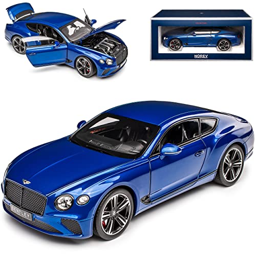 Norev Defekte Verpackung Bentley Continental GT Coupe Sequin Blau 3. Generation Ab 2018 1/18 Modell Auto mit individiuellem Wunschkennzeichen von Norev B-M-W