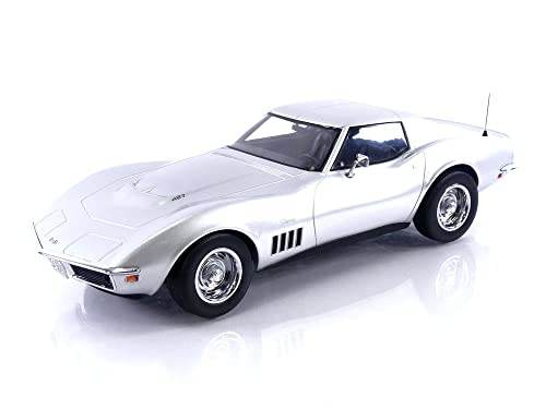 Norev Chevrolet Corvette C3 1969 Silber Modellauto 1:18 von Norev