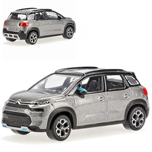 Norev Citroen C3 Aircross Grau mit Dach in Schwarz 2. Generation Ab 2017 Version Ab 2021 1/64 Modell Auto von Norev