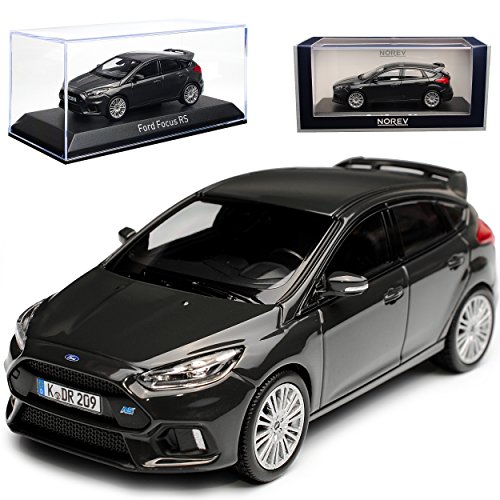 Norev Ford Focus RS Schwarz Grau 5 Türer 3. Generation Ab 2010 Ab Facelift 2015 1/43 Modell Auto mit individiuellem Wunschkennzeichen von Norev