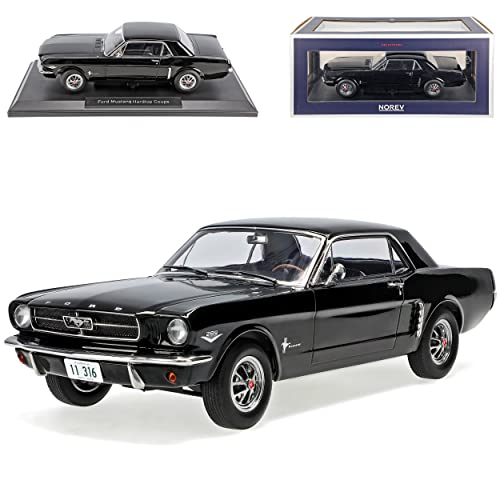 Norev Ford Mustang I 1. Generation 1/2 Coupe Schwarz Generation 1964-1966 1/18 Modell Auto mit individiuellem Wunschkennzeichen Norev Ford Mustang I 1. Generation 1/2 Coupe Schwarz Generation 1964-1966 1/18 Modell Auto mit individiuellem Wunschkennzeichen von Norev