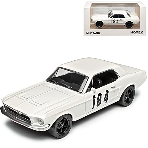 Norev Ford Mustang I 2. Generation Coupe Weiss mit Nr 184 1967-1968 1/43 Modell Auto von Norev B-M-W