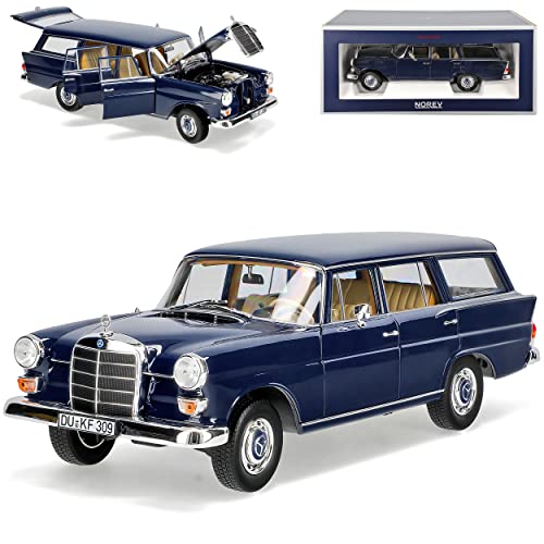 Norev Mercedes-Benz 200 W110 Universal Kombi Dunkel Blau 1965-1968 1/18 Modell Auto von Norev