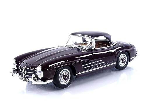 Norev - Mercedes-Benz 300 SL Roadster 1957 Red 1:18 Miniatur, 183891, Rot, 1/18 von Norev