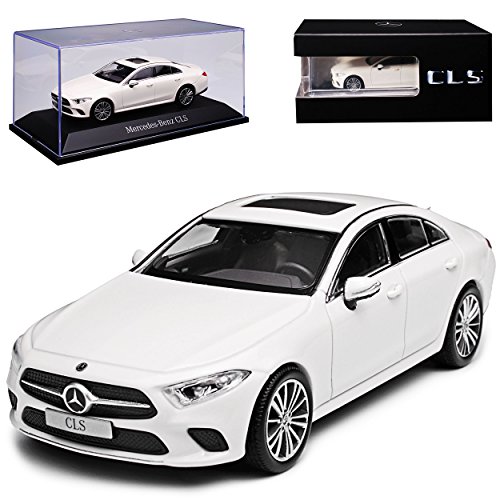 Norev Mercedes-Benz CLS C257 Coupe Limousine Designo Weiss Metallic Ab 2018 1/43 Modell Auto mit individiuellem Wunschkennzeichen von Norev
