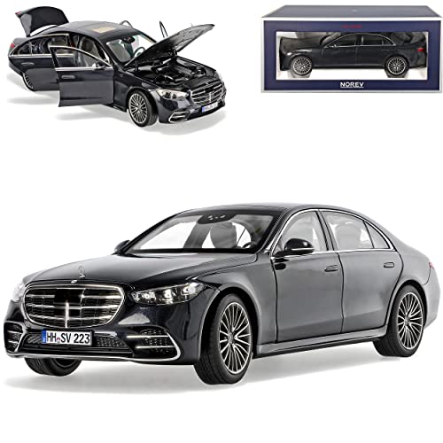 Norev Mercedes-Benz S-Klasse AMG Line Schwarz Blau Metallic Modell Ab 2020 1/18 Modell Auto von Norev B-M-W