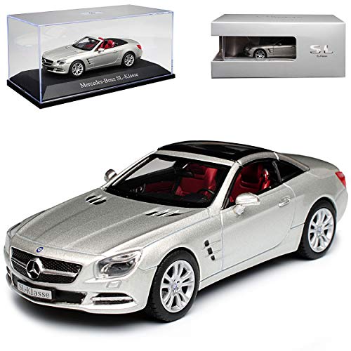 Norev Mercedes-B SL-Klasse R231 Cabrio mit Hard Top Iridium Silber Ab 2012 1/43 Modell Auto von Norev