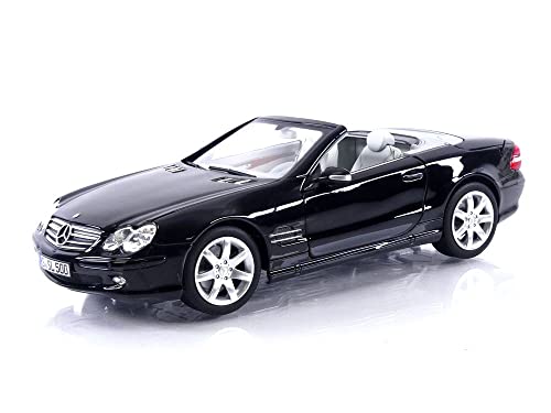 Norev Modell in Scala kompatibler Con Mercedes SL 500 2003 schwarz 1:18 NV183840 von Norev