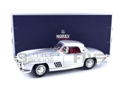 Norev NV183890 1:18 300 SL Roadster 1957, Silber, Mercedes-Benz Sammlerstück, Multi von Norev