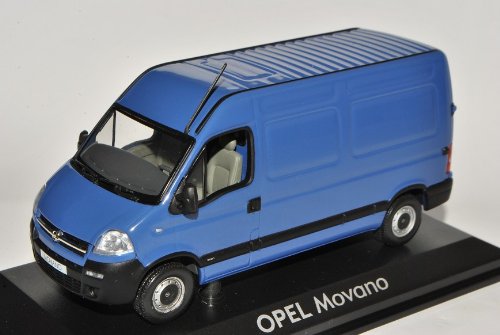 Norev Opel Movano Kasten Transporter Blau 1998-2010 1/43 Modell Auto mit individiuellem Wunschkennzeichen von Norev