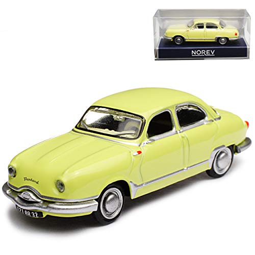 Norev Panhard Dyna Z Z12 Limousine Gelb 1953-1960 H0 1/87 Modell Auto von Norev