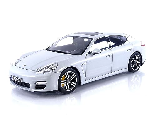 Norev - Porsche Panamera Turbo 2009 Silver 1:18 Miniatur, 187609, Grau, 1/18 von Norev