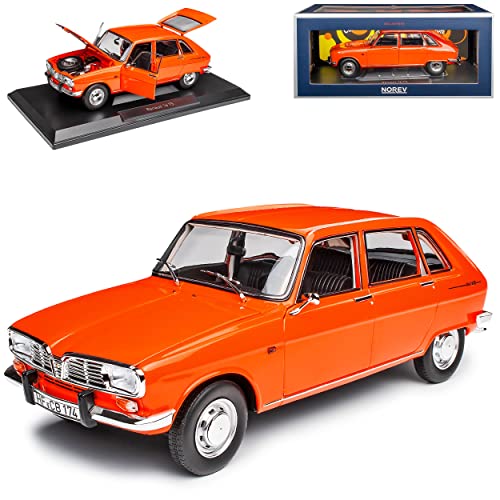 Norev Renautl 16 R16 TS 5 Türer Orange 1965-1980 limitiert auf 500 Stück 1/18 Modell Auto mit individiuellem Wunschkennzeichen von Norev B-M-W