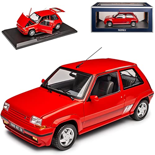 Norev Renautl R5 Supercinq GT Turbo Rot 3 Türer 2. Generation 1984-1996 1/18 Modell Auto mit individiuellem Wunschkennzeichen von Norev B-M-W