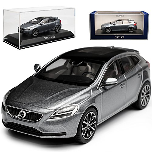 Norev Volvo V40 Kombi Osmium Grau 2. Generation Ab 2012 1/43 Modell Auto mit individiuellem Wunschkennzeichen von Norev