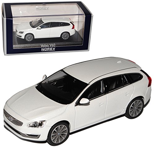 Norev Volvo V60 Kombi Kristall Weiss Ab Facelift 2013 1/43 Modell Auto mit individiuellem Wunschkennzeichen von Norev B-M-W