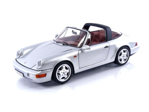 Norev kompatibel mit Porsche 911 (964) Carrera 4 Targa 1991 Silber Modellauto 1:18 von Norev