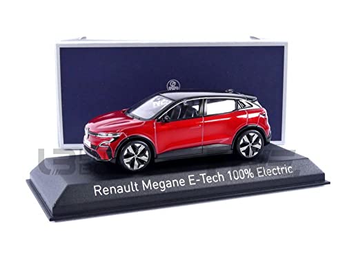 Norev kompatibel mit Renault Megane E-Tech 100% Electric 2022 rot schwarz Modellauto 1:43 von Norev