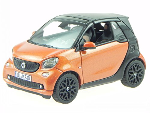 smart fortwo Cabrio 2015 orange + schwarz Modellauto 351422 Norev 1:43 von Norev