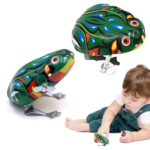 Norhogo 2 Stück Frosch Form Wind Up Spielzeug, Vintage Uhrwerk Spielzeug, Springen Für Uhrwerk Blechspielzeug, Kinder Aufziehspielzeug Tiere, Spielzeug Tier Aufziehspielzeug, Frosch Spielzeug Grün Norhogo 2 Stück Frosch Form Wind Up Spielzeug, Vintage Uhrwerk Spielzeug, Springen Für Uhrwerk Blechspielzeug, Kinder Aufziehspielzeug Tiere, Spielzeug Tier Aufziehspielzeug, Frosch Spielzeug Grün von Norhogo