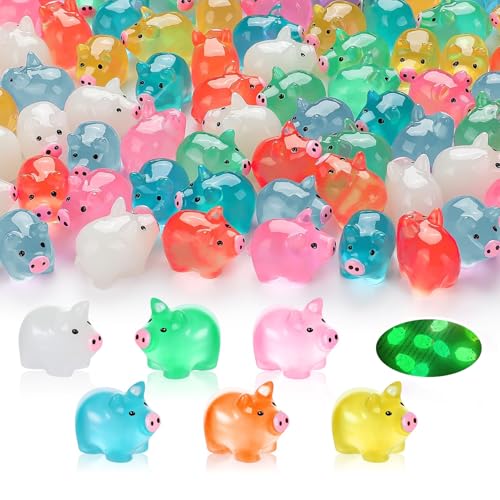Norhogo 60 Stück Mini Harz Schwein im Dunkeln Leuchtend, Niedliche mini Harz Figuren, Kleine Figuren Schwein für Garten Puppenhaus, mini Tiere für Gartenlandschaft, Puppenhaus, Geburtstagsparty Norhogo 60 Stück Mini Harz Schwein im Dunkeln Leuchtend, Niedliche mini Harz Figuren, Kleine Figuren Schwein für Garten Puppenhaus, mini Tiere für Gartenlandschaft, Puppenhaus, Geburtstagsparty von Norhogo