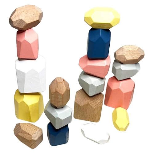 NoriKids Balanciersteine für Kinder | 18 Stapelsteine aus Holz | mit abgerundeten Ecken & Kanten | Motorikspielzeug ab 3 Jahre | fördert die Balance | Montessori Spielzeug NoriKids Balanciersteine für Kinder | 18 Stapelsteine aus Holz | mit abgerundeten Ecken & Kanten | Motorikspielzeug ab 3 Jahre | fördert die Balance | Montessori Spielzeug von NoriKids