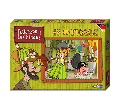 Noris 606031340 - Pettersson Findus Schabernack Puzzle, 48-teilig von Noris