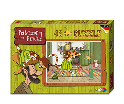 Noris 606031342 - Pettersson Findus Mucklas Puzzle, 48-teilig von Noris