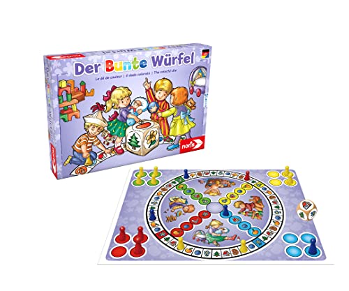 Noris 606011289 Der Bunte Würfel, der fröhliche und kindgerechte Würfelspiel Klassiker für Klein und Groß, ab 4 Jahren von Noris
