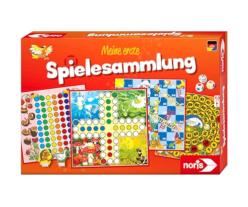 Noris 606021685 Meine erste Spielesammlung, Mit Spieleklassikern speziell für Kinder, für 2 bis 6 Spieler ab 4 Jahren von Noris