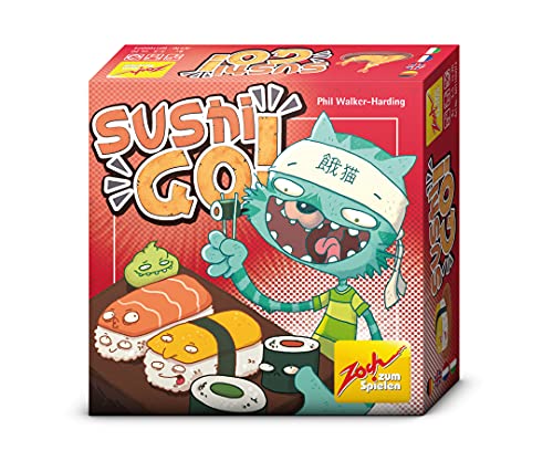Zoch 601105074 - Sushi Go (Kartenspiel ab 8 Jahren) - 108 Spielkarten und Schreibblock - Vergnügliches Spiel für Sushi-Liebhaber, für 3-5 Spieler, fördert schnelles Denken & Kombinieren von Zoch