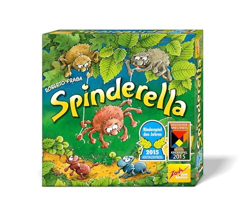 Zoch 601105077 Spinderella - Kinderspiel des Jahres 2015 - kindgerechtes Wettlaufspiel in unterschiedlichen Schwierigkeitsstufen, für Kinder ab 6 Jahren von Zoch