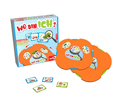 Noris 606011921 Wo bin ich? Suchspiel für Kinder ab 4 Jahren, Wimmelspiel mit Aufgabenkarten, Für 1 bis 2 Spieler Noris 606011921 Wo bin ich? Suchspiel für Kinder ab 4 Jahren, Wimmelspiel mit Aufgabenkarten, Für 1 bis 2 Spieler von Noris