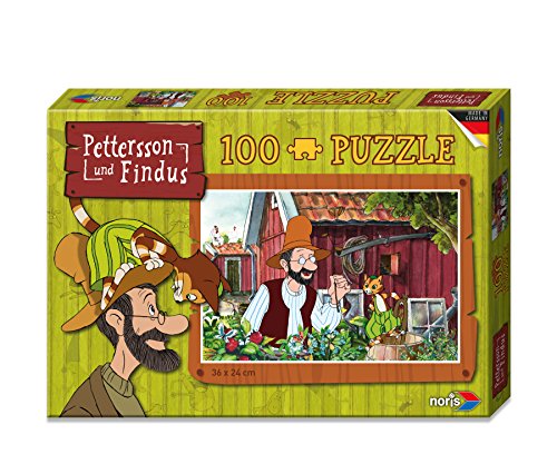 Noris 606031353 - Pettersson Findus Garten Puzzle, 100-teilig von Noris