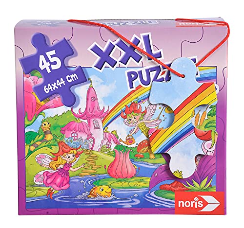 Noris 606038001 - XXL Riesenpuzzle, Willkommen im Feenland - mit 45 Teilen (Gesamtgröße: 64 x 44 cm) - für Kinder ab 3 Jahren von Noris